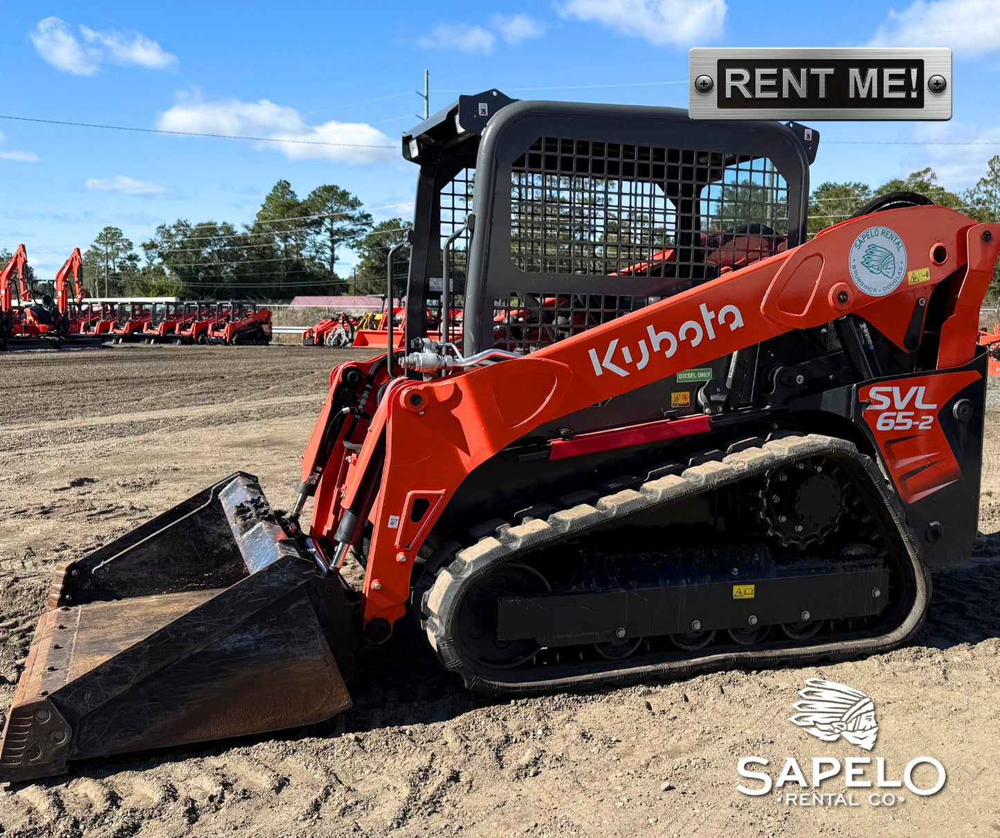 Kubota SVL65-2 with 74" Bucket