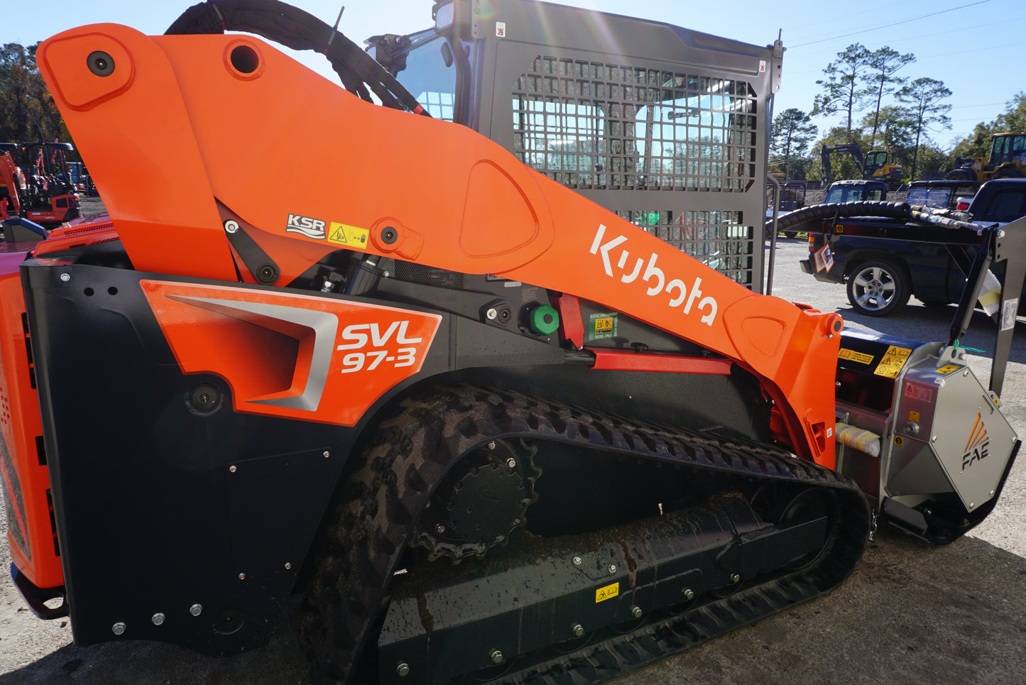 Kubota SVL97-3 with FAE Mulching Head Package