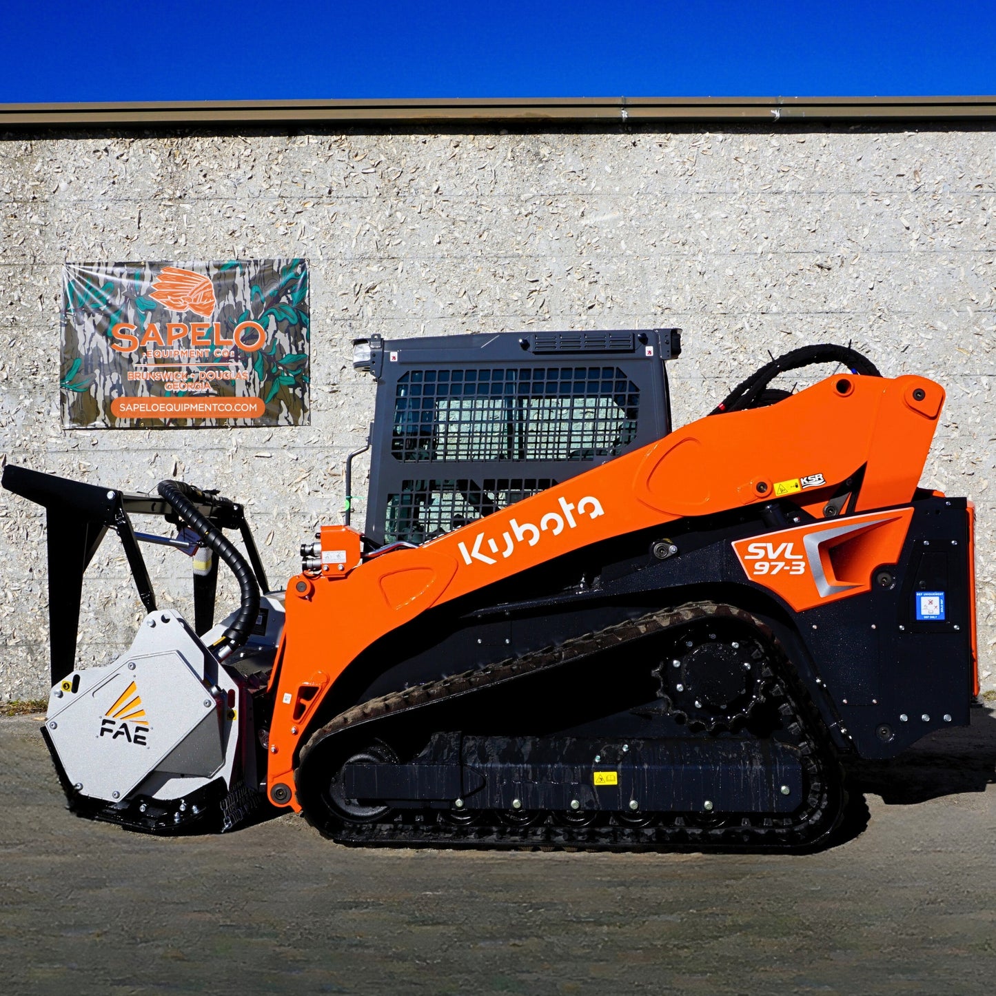 Kubota SVL97-3 with FAE Mulching Head Package
